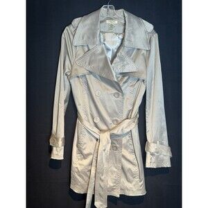 Vertigo Paris Beige Classic Double Breasted Trench Coat Women's MD Belted